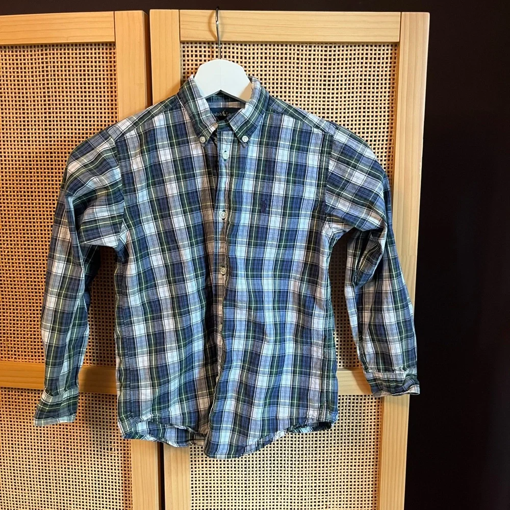 Ralph Lauren Boys (7) Plaid Button Down